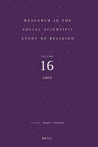 Book Research in the Social Scientific Study of Religion, Volume 16 Ralph L. Piedmont