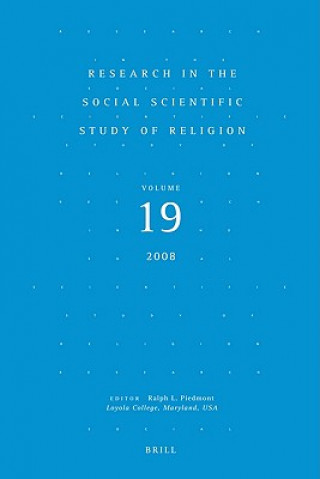 Book Research in the Social Scientific Study of Religion, Volume 19 Ralph L. Piedmont