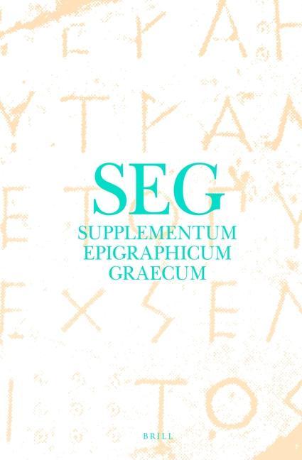 Buch Supplementum Epigraphicum Graecum, Volume XXVIII (1978) Pleket