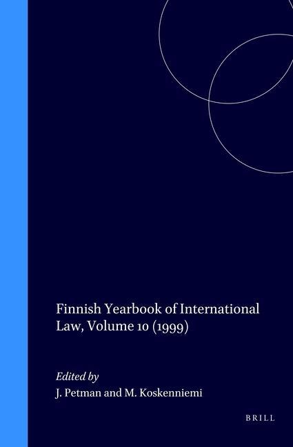 Könyv Finnish Yearbook of International Law, Volume 10 (1999) Jarna Petman