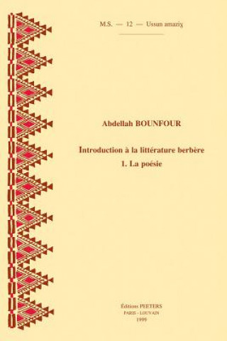 Buch Introduction a la Litterature Berbere. 1. La Poesie Abdallah Bounfour