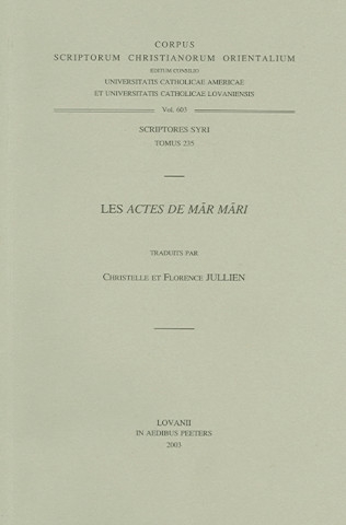 Kniha Les Actes de Mar Mari: V. C. Jullien