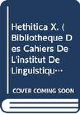 Knjiga Hethitica X Peeters Publishers