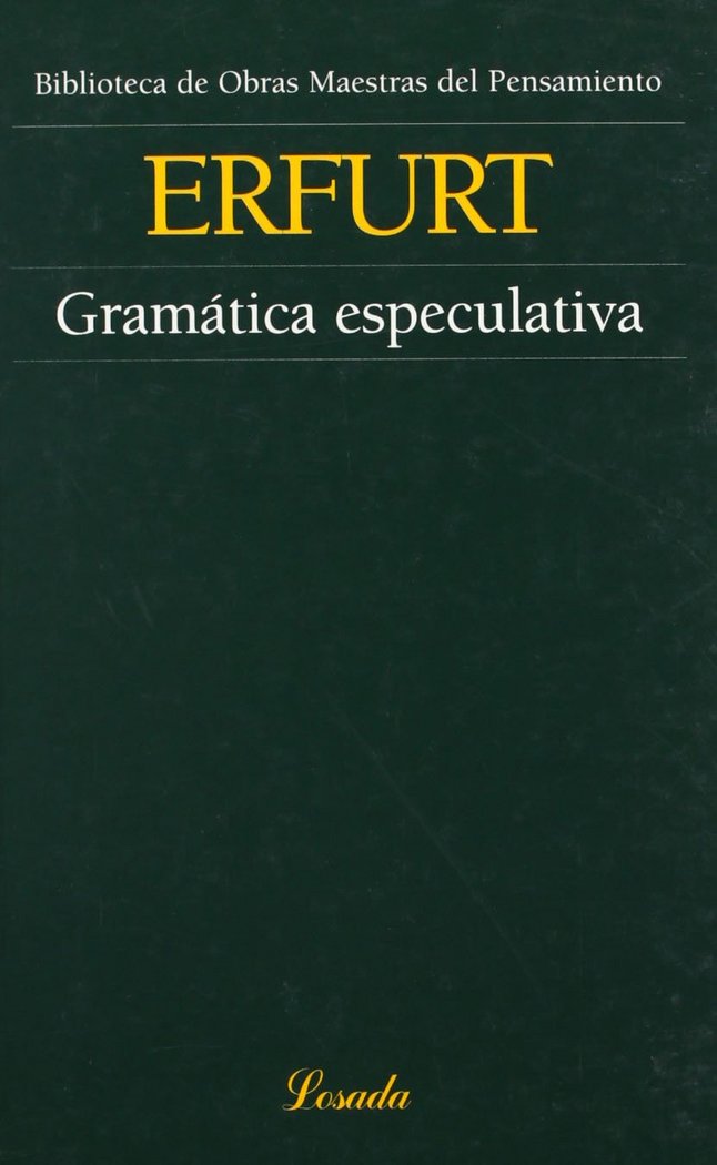 Kniha GRAMATICA ESPECULATIVA 