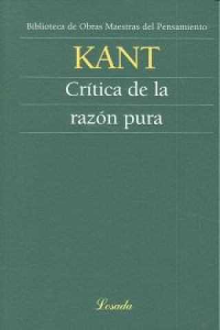 Kniha CRITICA DE LA RAZON PURA 