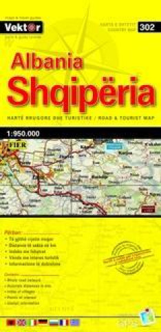 Tiskovina Albanien Straßenkarte 1 : 350 000  GPS 