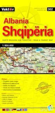 Tiskanica Albanien Straßenkarte 1 : 350 000  GPS 