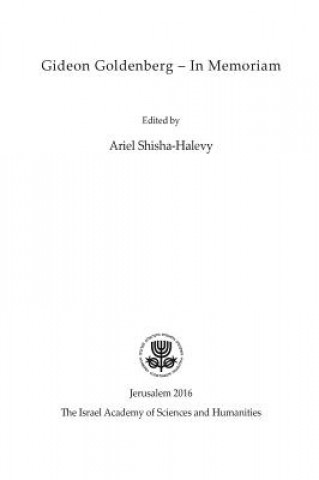 Könyv Gideon Goldenberg - In Memoriam Ariel Shisha-Halevy