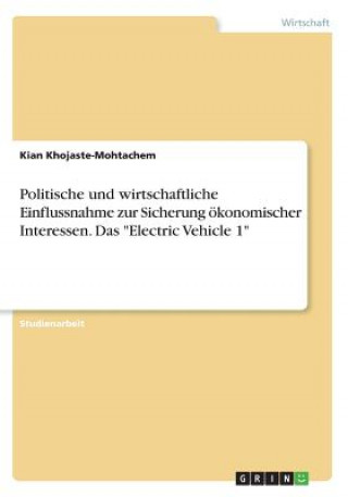 Kniha Politische und wirtschaftliche Einflussnahme zur Sicherung oekonomischer Interessen. Das Electric Vehicle 1 Kian Khojaste-Mohtachem