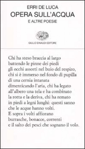 Carte Opera sull'acqua e altre poesie Erri De Luca