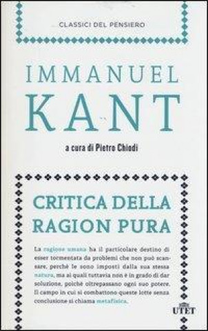 Kniha Critica della ragion pura Immanuel Kant