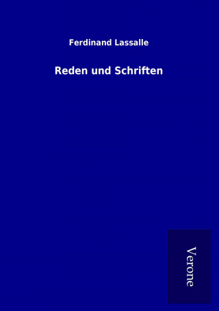 Książka Reden und Schriften Ferdinand Lassalle