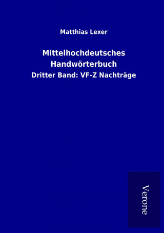 Buch Mittelhochdeutsches Handwörterbuch Matthias Lexer