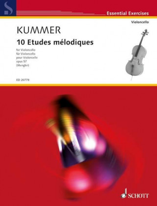 Kniha 10 Etudes mélodiques Friedrich August Kummer