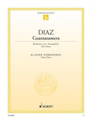 Libro Guantanamera Klavier 4-händig Jose Fernandez Diaz