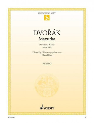 Carte Mazurka d-Moll. Klavier. Antonín Dvorák