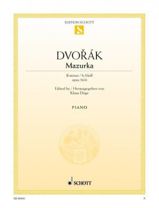 Carte Mazurka h-Moll. Klavier. Antonín Dvorák