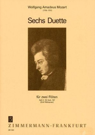 Knjiga Sechs Duette Wolfgang Amadeus Mozart