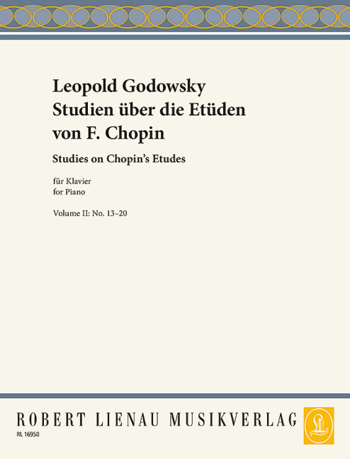 Livro Studien über die Etüden von Chopin, davon 22 für die linke Hand 2 Leopold Godowsky