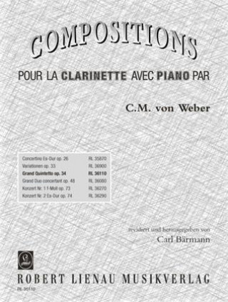 Könyv Grand Quintetto op. 34 Carl Maria von Weber
