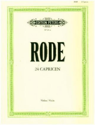 Kniha 24 Caprices für Violine solo Pierre Rode