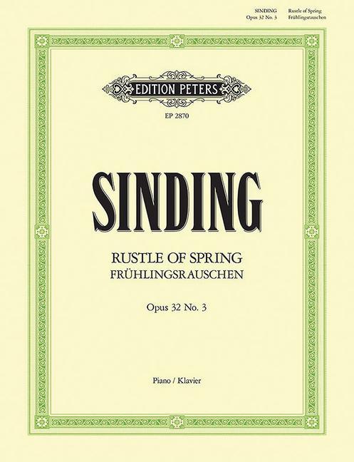 Książka Rustle of Spring Op. 32 No. 3 for Piano Christian Sinding