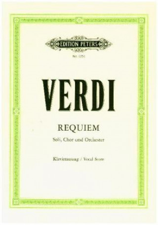 Книга REQUIEM VOCAL SCORE Giuseppe Verdi