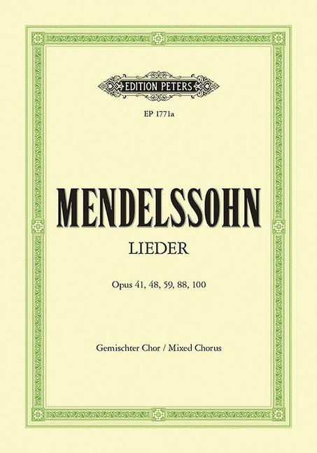 Kniha 28 Songs for Mixed Choir Opp. 41, 48, 59, 88, 100 Felix Mendelssohn Bartholdy
