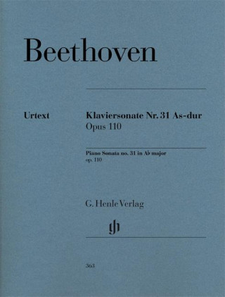 Tiskovina Beethoven, Ludwig van - Klaviersonate Nr. 31 As-dur op. 110 Ludwig van Beethoven