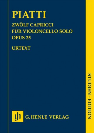 Kniha Zwölf Capricci op. 25 für Violoncello solo Alfredo Piatti