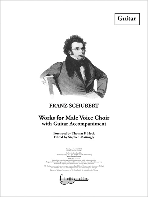 Carte Franz Schubert: Works for Male Voice Choir with Guitar Accompaniment Thomas F. Heck