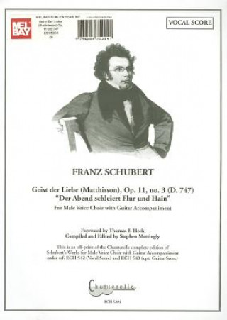 Carte Franz Schubert: Geist Der Liebe (Matthisson) Op. 11/3 (D. 747) "Der Abend Schleirt Flur Und Hain" Thomas F. Heck