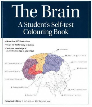 Könyv Brain: A student's self-test colouring book Joshua Gowin