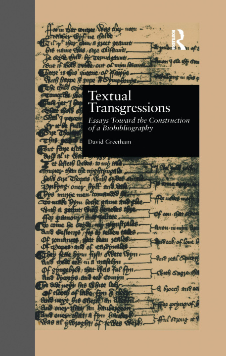 Kniha Textual Transgressions GREETHAM