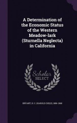 Kniha A DETERMINATION OF THE ECONOMIC STATUS O H C. 1886-19 BRYANT