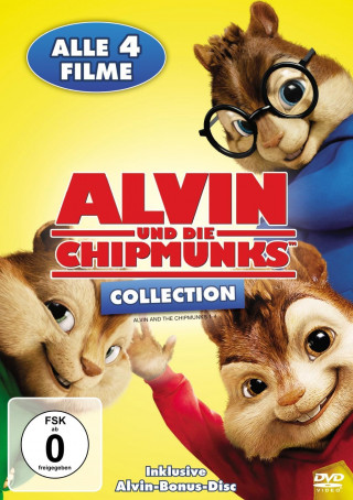 Video Alvin and the Chipmunks 1-4, 4 DVD, 4 DVD-Video 