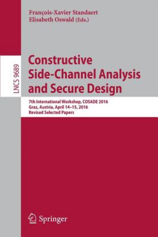 Book Constructive Side-Channel Analysis and Secure Design François-Xavier Standaert
