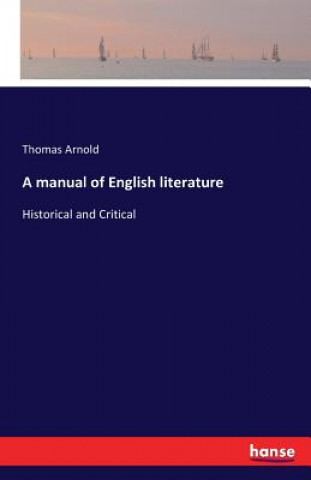 Książka manual of English literature Thomas Arnold