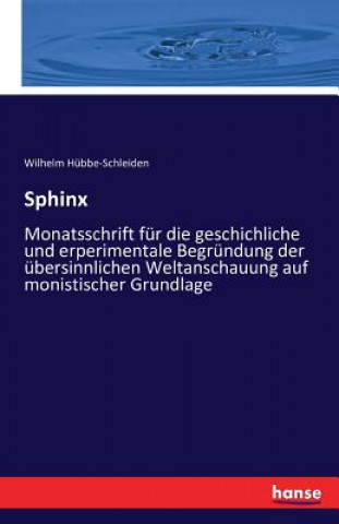 Kniha Sphinx Wilhelm Hubbe-Schleiden