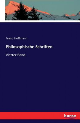 Carte Philosophische Schriften Franz Hoffmann