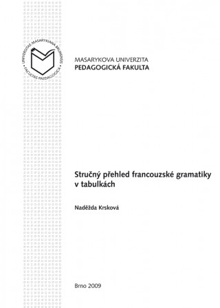 Книга Stručný přehled francouzské gramatiky v tabulkách Naděžda Krsková