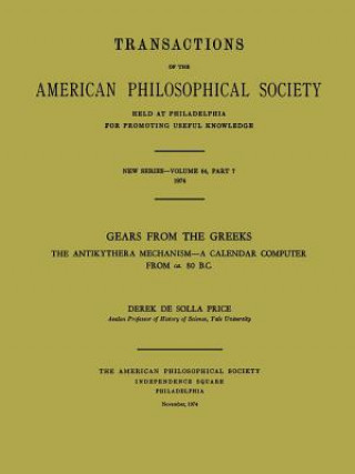 Carte Gears from the Greeks Derek De Solla Price