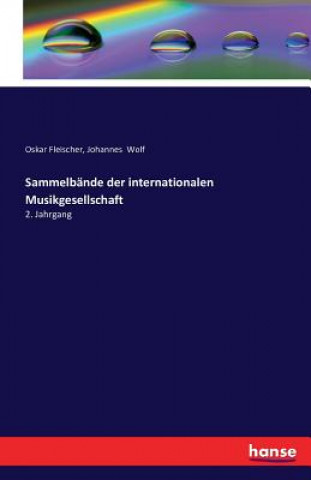Carte Sammelbande der internationalen Musikgesellschaft Oskar Fleischer