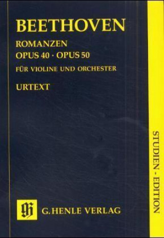 Materiale tipărite Romanzen für Violine und Orchester G-Dur op.40 und F-Dur op.50, Klavierauszug, Studien-Edition Ludwig van Beethoven