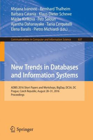 Carte New Trends in Databases and Information Systems Mirjana Ivanovic