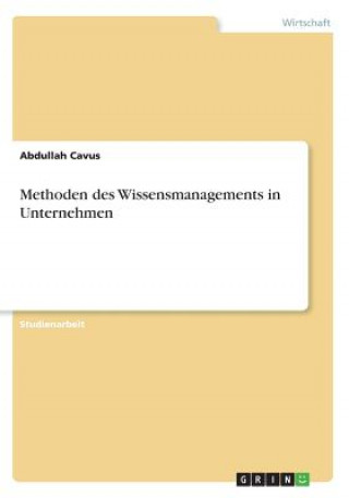 Knjiga Methoden des Wissensmanagements in Unternehmen Abdullah Cavus