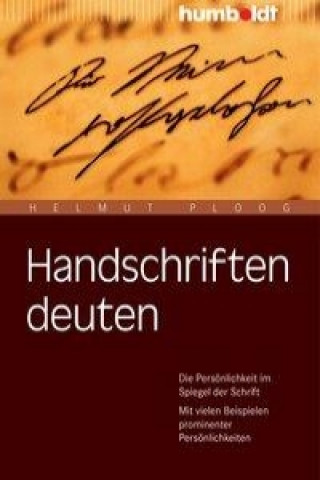 Knjiga Handschriften deuten Dr. Helmut Ploog
