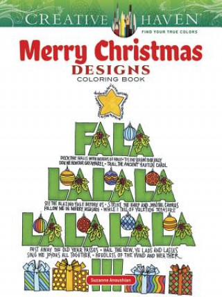 Carte Creative Haven Merry Christmas Designs Coloring Book Suzanne Anoushian