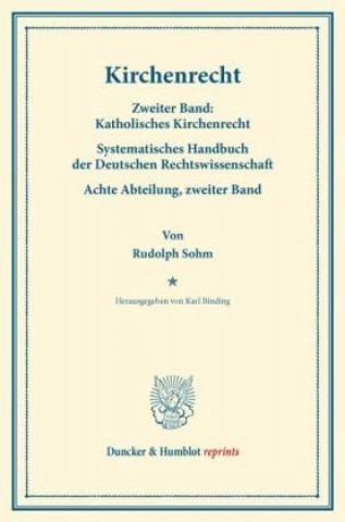 Книга Kirchenrecht. Rudolph Sohm