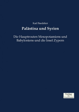 Kniha Palastina und Syrien Karl Baedeker